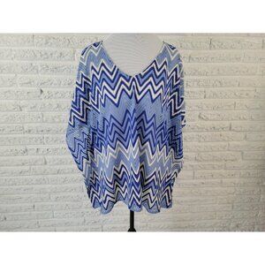 INC International Concepts Women's 1X Swim Cover-Up Geometric Crochet GEO85E